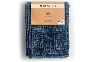 RESTILO Mata Łazienkowa 60 x 90 cm antypoślizgowy dywanik łazienkowy granatowy Bati