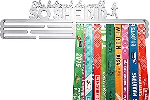 United Medals 'She Believed She Could So She Did' Cintre de Médailles | Acier Porte-Médailles | Medal Holder Display