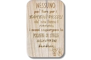 GENERICO Pekiedo Tagliere da Cucina in Legno Naturale 100% Made in Italy Idea Regalo Festa dei Nonni con Dedica incisa Accessorio indispensabile per Cucina