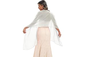 keivvsh Chiffon Shawl Bridesmaid Wedding Wrap Scarf Long Evening Wedding Scarves