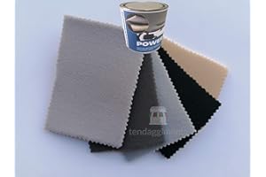TENDAGGIMANIA Kit revêtement tissu, velours couplé, toiture voiture + colle haute température Power 3 MT + COLLA NERO VEL.186