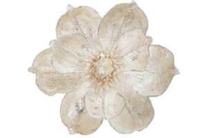 ‎BRIFUL Briful 4 Stücke Weihnachtsstern Christbaumschmuck Magnolie Kunstblumen mit Glitzern Poinsettia Kunstzweig Weihnachtliche Dekoration Weihnachtsbaum Neujahr Ornamente