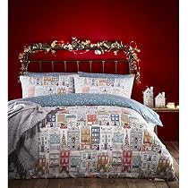 Furn. Christmas Spirit Bettwäsche-Set Doppelbett – Weihnachtliches Design, Polycotton, Grün