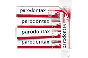 Parodontax Dentifricio Original, per Gengive Sane e Denti Forti, Uso Quotidiano, Alito Fresco, Gusto Migliorato, 4 x 75ml