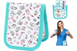 IPS MEDICAL TRAINING Organizer tascabile per infermieri e personale medico, tasche multiple per accessori e forniture, pratico salva-tasca per l'uso quotidiano (verde)
