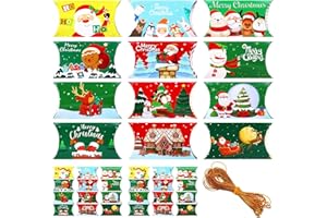 OUMAIFENG 24 Stück Weihnachten Geldgeschenk Verpackung Klein,Verpackung Geld Weihnachten Wunscherfüller,Geldgeschenke für Kinder Famile Freund Kollegen,Papier Geschenkbox Klein(Wiederverwendbar)