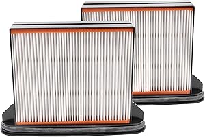 vhbw 2x Filtro reemplaza Starmix 416038, 416069, FK 4300, FKP 4300 para aspiradora - filtro plisado plano/húmedo/Hepa negro gris blanco