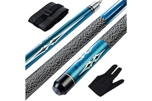 Teekerwan 58 Inch 19oz/20oz Maple Billiard Stick Pool Cue Set 13mm Tip, Hardwood Canadian Maple Professional Billiard Pool Cue Stick