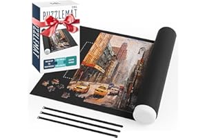 DSL PRODUCTS DSL Jigsaw Mat Roll – Giant Puzzle Mat Saver for 1500 Piece Jigsaw Puzzles for Adults and Teens – Foldable Non Slip Mat with Storage Bag & Inflatable Tube for Storage