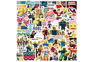 TACOMEXI Roblox naklejki winylowe, 50 sztuk, wodoodporne naklejki na laptopa, zderzak, butelki z wodą, komputer, telefon, kask ochronny, naklejki na samochód i kalkomanie
