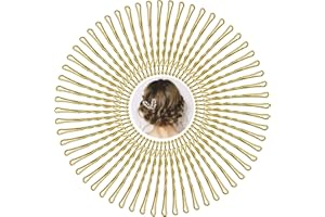 Jinpojun Haarnadeln, Wellenform Haarklammern, 60 Stück Metall Bobby Pins für Frauen Dame Mädchen Kinder Haarnadel Friseursalon Bulk-Haarschmuck (Gold)