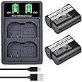 EN-EL15C EN-EL15B EN-EL15 Battery and LED Dual Charger for Nikon Z5 Z6 Z7 Z6II Z7II D780 D850 D7500 D500 D600 D610 D750 D800 D810 D77 100 D. 7200