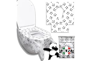 AMN Shop 36 Pz Copriwater Usa e Getta Igienici e Monouso - Copri Tavoletta WC Portatili da Viaggio Adesivi