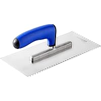 HOGARD Premium Zahnglättekelle Rostfreie, Profi Edelstahl Gezahnt Glättekelle, Made in EU, Zahnung 4x4 mm