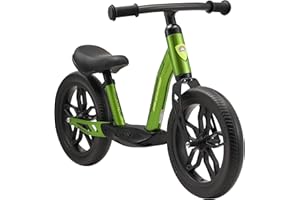 BIKESTAR Extra leichtes Kinder Laufrad mit Trittbrett für Jungen, Mädchen ab 3-4 Jahre | 12 Zoll Lauflernrad Eco Classic | Grün