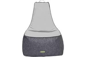 Gardenista Sedia Giant Bean Bag per Adulti | Interni/Esterni Schienale Alto Pouf a Sacco | Resistente all'Acqua Pouf con Riempimento | Puff Poltrona Sacco con Maniglia di Trasporto (Grigio)