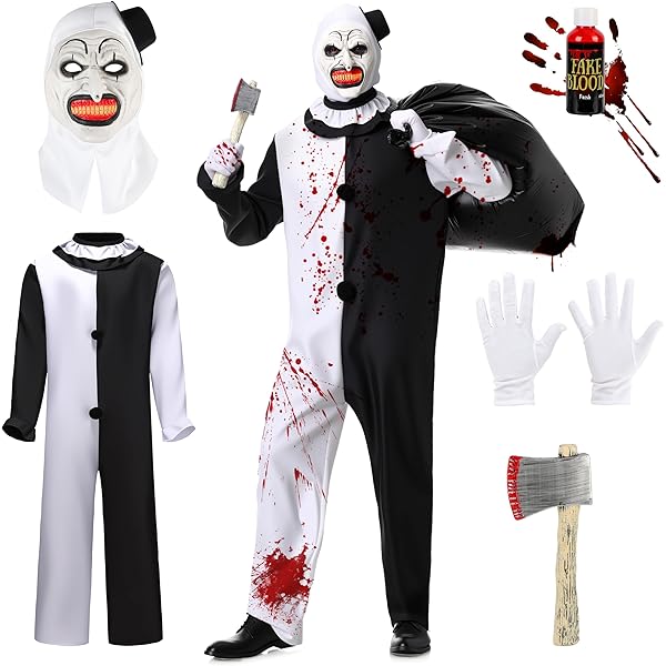 Herenear Costume Clown Tueur, Terrifier Costume, Déguisement Terrifier