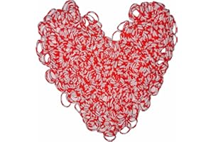 Yowamho 900 elastique Blanc et rouge avec 24 S-clips et 1 petit crochet, élastiques pour bracelets.