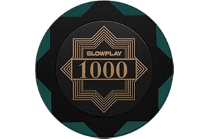 SLOWPLAY Nash Fiches da poker in argilla | 50 Pezzi di Fiches da Poker Texas Holdem, 14g Fiches da poker [con valore] | Squisita fattura e design (1000)