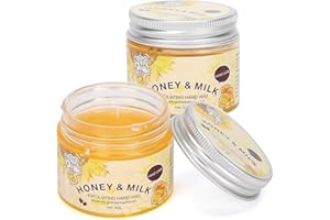 YINHING Honey Milk Moisturizing Peel Off Hand Wax Mask, 2pcs Moisturizing Exfoliating Hand Wax Whitening Nourishing Hand Remove Dead Skin 50g