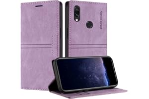 TOUCASA Funda Tipo Cartera para Xiaomi Redmi Note 7 / Redmi Note 7 Pro, Cuero Flip Folio Carcasa, Funda con con Soporte Plegable magnética incorporada para Redmi Note 7 (Morado)