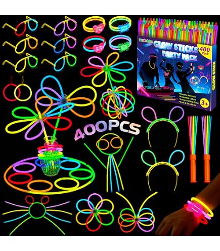 100 Knicklichter – Bunt, Extra Hell, Mit Verbindern, Für Party, Silvester & Festival