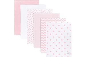 Comfy Cubs Juego de paños para eructos para bebé (paquete de 6) – Grandes, 6 capas, ultra absorbentes, 100 % algodón para regurgitación del bebé, baba y desorden, regalos suaves, suaves y cuidadosos