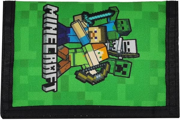 Theonoi bra present till hästar/plånbok för barn/myntväska/plånbok, Minecraft, 9 x 13 cm, komisk