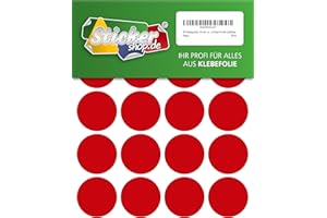 WP KLEBEPUNKTE 40 MM 80 Klebepunkte, 40 mm, rot, aus PVC Folie, wetterfest, Markierungspunkte Kreise Punkte Aufkleber