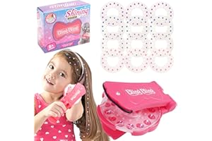 MiDoDo Bling Hair Glitter Maschine Glitzersteine Haare Gerät mit 180 Edelsteinen Gem Stamper Bling Haare für Mädchen Kinder für Schuhe Alles