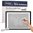 iVyne Rechargeable A4 Light Pad for Tracing & Weeding - LED Light Board for Weeding Vinyl - for Cricut Vinyl Weeding Tools - Ultra-Thin & Portable - Perfect for Artists & Crafters - Black