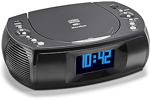 KÄRCHER Karcher UR 1309D - Radiosveglia Digitale Con Lettore MP3/CD e DAB Plus, Display Dimmerabile, Orologio Con Due Allarmi Regolabili, Funzione di Ricarica USB, Nera