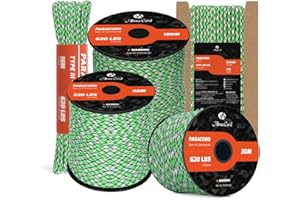 Abma Cord Paracord 620lbs 4mm 30M 100% Nylon Seil Typ 3 Schnur mit 9 Kern für Basteln, Camping, Survival, Outdoor - Max. 280kg - Island