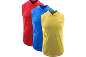 Cadmus Mens Muscle Vest Sleeveless Top for Gym Running Fitness Shirts with Hooded