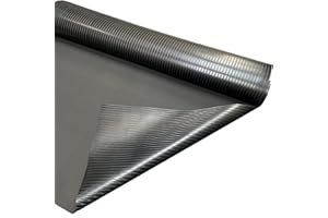 Shield Autocare 0.5m x 1.3m Rubber Matting Roll | Wide Ribbed Rubber Flooring Mat for Garage Floor, Van, Gym, Shed | Black 3mm Thick Outdoor Indoor Anti Slip Waterproof Sheet