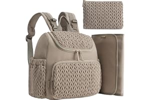 GnKiJzar Diaper Bag Backpack with Extra Pouch and Changing Pad Lightweight Baby Diaper Bag for travel with Insulated Pockets