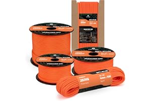 550 Paracord 4mm 30m Typ III Nylonrep 7 Trådar Cord | Stöd 250kg (550lbs), 100% Nylon, Durable, UV Resistant, MIL-SPEC, Utomh