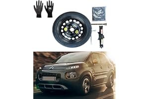 D'ANGELO 1988 Kit Ruotino di Scorta 16" compatibile con Citroën C3 - C3 You/Plus/Max - C3 Aircross con Cric, Chiave, Guanti e Sacca 125/85R16