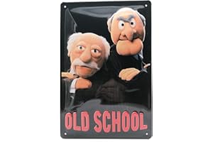 LUCKYLINDE Old School Muppet Show, wysokiej jakości tłoczony plakat filmowy - blaszana tabliczka 30 x 20 cm, metalowa tabliczka ścienna