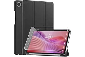 CAUHENYEE Custodia per Lenovo Tab One 8.7" Cover, Set Protettivo Tablet con 1 Proteggi Schermo, Funzione Supporto Verticale, Cover Protettiva per Lenovo Tab One 8.7" - Nero