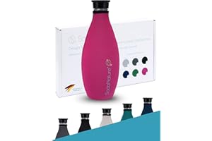 SodaNature® | Housse de protection design [SodaSleeve] pour bouteilles en verre SodaStream Crystal | Housse en néoprène de haute qualité avec effet de refroidissement 10h + et protection anticasse |