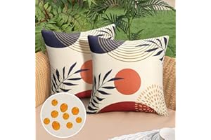 DAKTOU Set di 2 Federe Cuscini Divano 40 x 40 Boho Impermeabili Federa per Cuscino Minimalista Morandi Copricuscino Moderno Cuscini per Divano Camera da Letto Sedie Interni ed Esterni