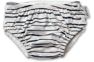 ‎HINZLING Hinzling Schwimmwindel Navy Stripes (L - 92/98/104)– Nachhaltig, Auslaufsicher – Schwimmwindel Baby, Made in Europe – Material komplett recycelt