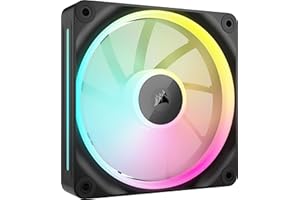 ‎CORSAIR CORSAIR iCUE LINK LX120 RGB 120mm PWM-Lüfter Einzelpackung – Dual Light Loops – Erfordert iCUE LINK System Hub (Separat Erhältlich) – CORSAIR AirGuide Technologie – Schwarz