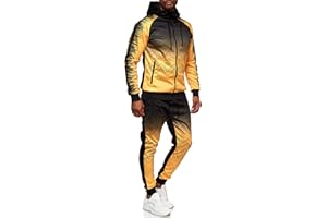 C-IN-C Męski dres do joggingu, ornament, wzór barokowy, dres sportowy dla mężczyzn, dres treningowy, do biegania, na siłownię, strój rekreacyjny, Baggy Tracksuit Chill model 287
