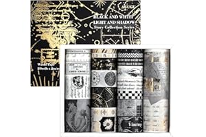 20 Rouleaux Washi Tape Set, Lychii Vintage Ruban Adhésif Décoratif Masking Tapes pour Arts, Bullet Journal, Scrapbooking, Bricolage, Emballage