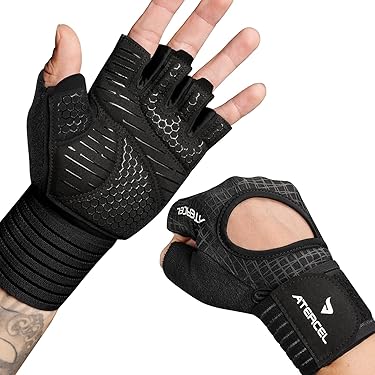 FIGHTSENSE Gewichthefhandschoenen - Volledige Palmbescherming, Ademend, Verstelbare Polsbanden, Voor Fitness En Fietsen