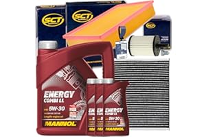 BANDELONE Inspektionspaket Filter und 8l Motoröl 5W-30 passend für Transporter T5 TDI