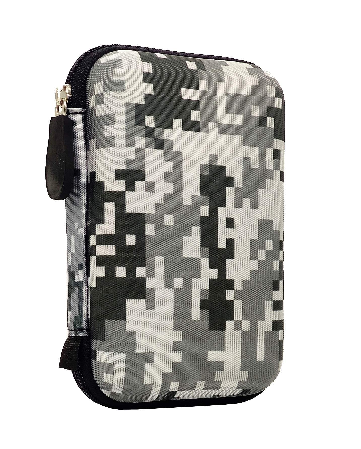 GadgetBite External Printed Hard Drive Disk Enclosure Portable Carrying Case Cover Pouch Casing for 2.5-Inch Hard Drive (Whit