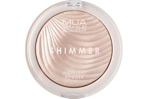 MUA Makeup Academy Shimmer Highlighter Powder, Oyster Silk - Highly Pigmented Glow Finish, 8 g